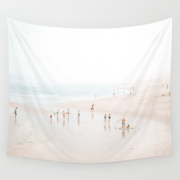 At The Beach (five) - minimal beach series - ocean sea photography by Ingrid Beddoes Wall Tapestry
