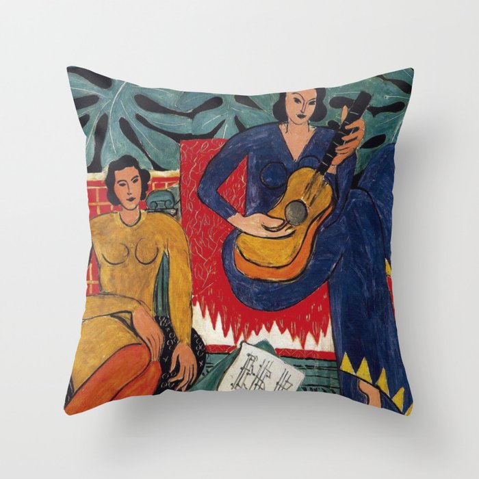 Henri Matisse - Music - Exhibition Poster Throw Pillow