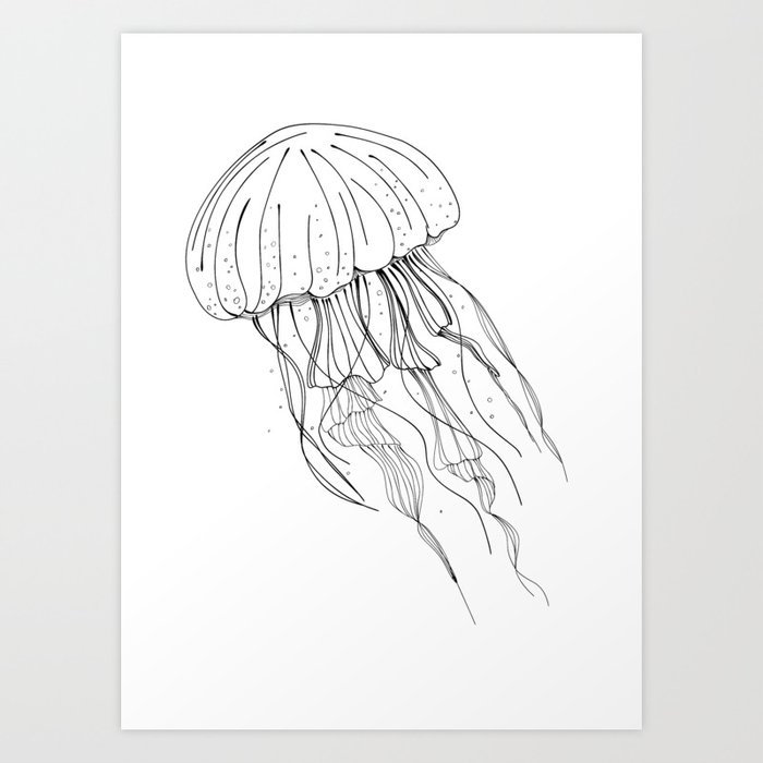 Jellyfish Art Print By Milatoo Society6