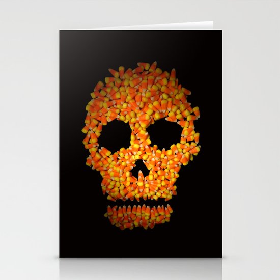 Candy Corn Skull Stationery Cards