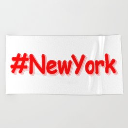 "#NewYork " Cute Design. Buy Now Beach Towel