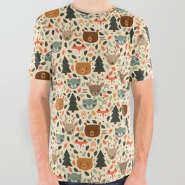 Woodland Creatures All Over Graphic Tee