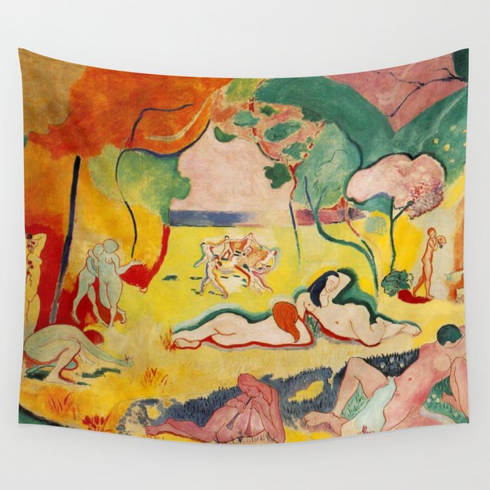 Henri Matisse - Le bonheur de Vivre (The Joy of Life) portrait painting Wall Tapestry