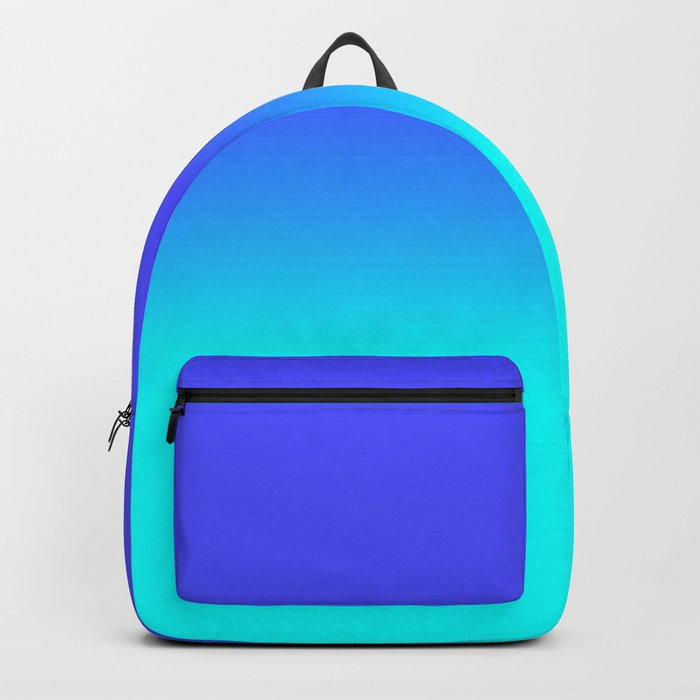 Neon Blue and Bright Neon Aqua Ombré Shade Color Fade Backpack by ...