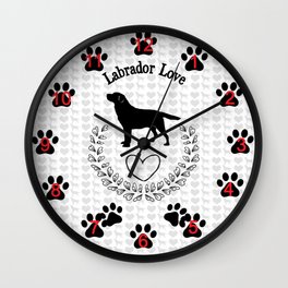 Labrador Love Wall Clock