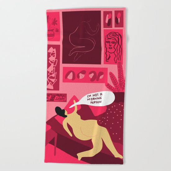I´m not a morning person Beach Towel