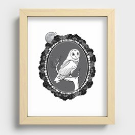 Night Owl Oval Recessed Framed Print