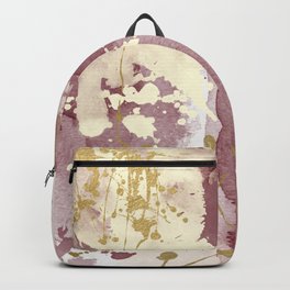 Burgundy abstract painting Backpack