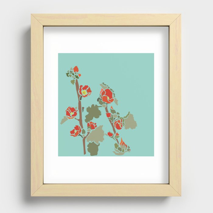 Globe Mallow Blooms Recessed Framed Print