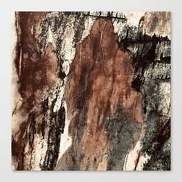 Smoky Charred-Hues Bourbon Colored Tree Bark Art Canvas Print