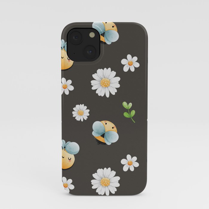 Buzzy Bees In Black iPhone Case