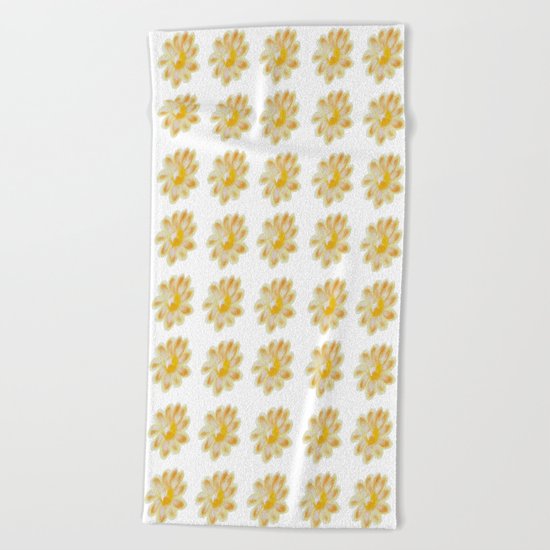 Golden Daisy Beach Towel