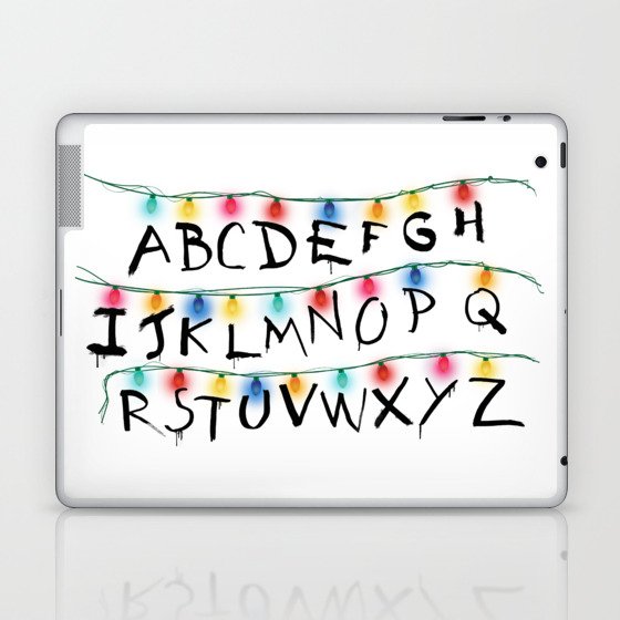Stranger Things Alphabet Lights Laptop Ipad Skin By