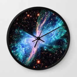 Butterfly Nebula Wall Clock