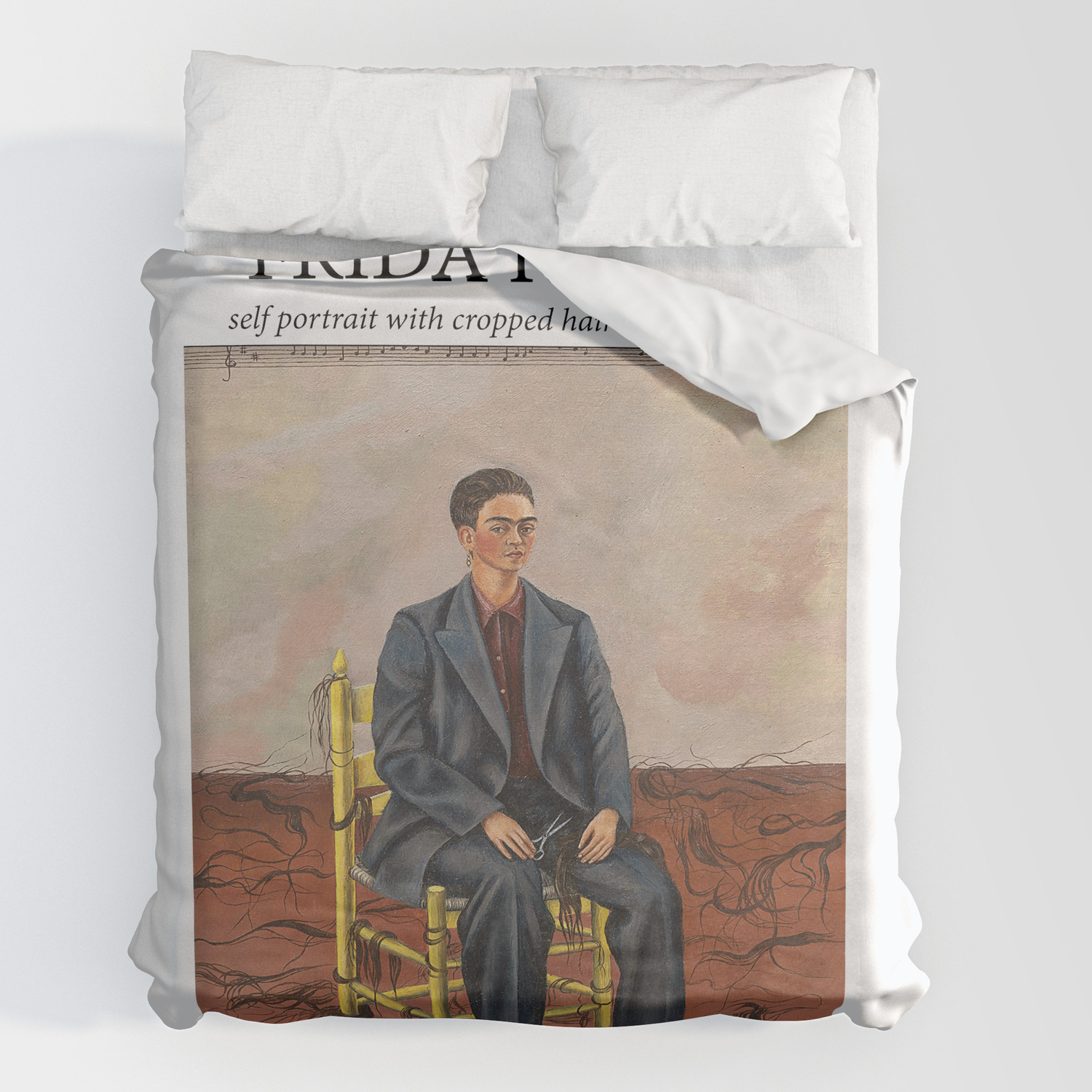 self portrait with cropped hair by Frida kahlo by Frida Kahlo (1940) Duvet  Cover by Santosh | Society6
