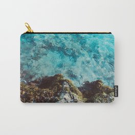 Blue Coast Carry-All Pouch | Beautiful, Photo, Tropical, Turquoise, Sea, Wave, Sky, Vacation, Nature, Travel 