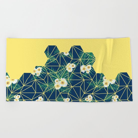 Tropical Tiles #society6 #decor #buyart Beach Towel