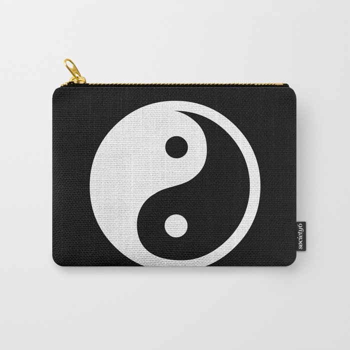 Yin Yang Feng Shui Harmony Black And White Carry-All Pouch