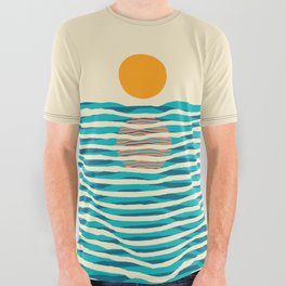 Ocean current All Over Graphic Tee