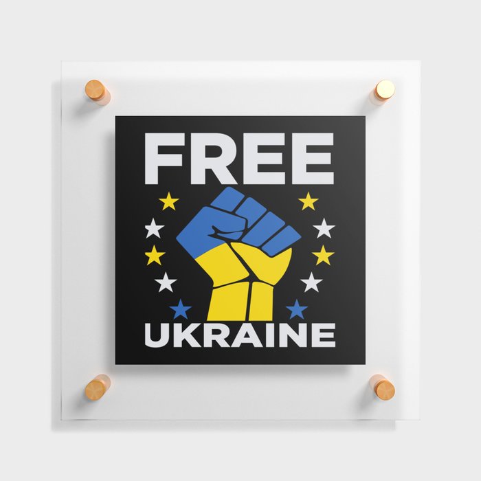 Free Ukraine Stop War Floating Acrylic Print
