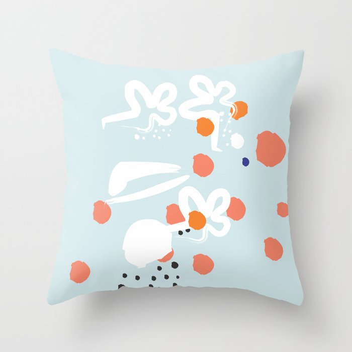 Flowers and Petals Throw Pillow