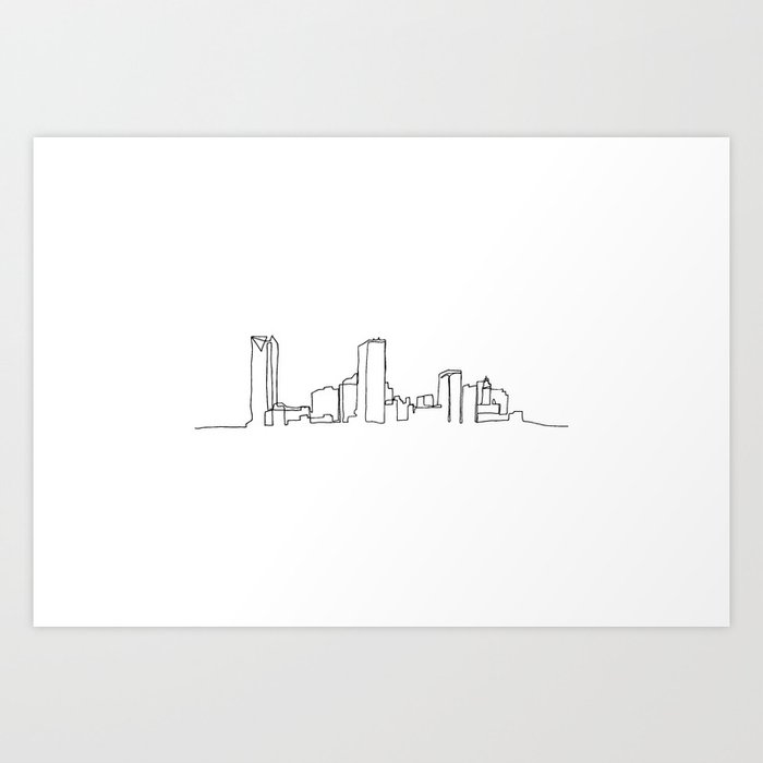 Oklahoma City Skyline Drawing Art Print By Emilydesantis Society6 450x470 cool new orleans skyline pictures grunge new orleans skyline. oklahoma city skyline drawing art print by emilydesantis