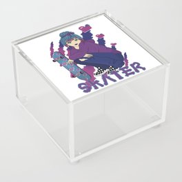 Skater Girl Anime And Manga Art Style Acrylic Box