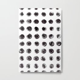 Polka dots black and white abstract art. Metal Print | Minimalistart, Digital, Acrylicpainting, Patterninblack, Drawing, Chalk Charcoal, Scandinavianart, Midcenturymodern, Modernabstractart, Pattern 
