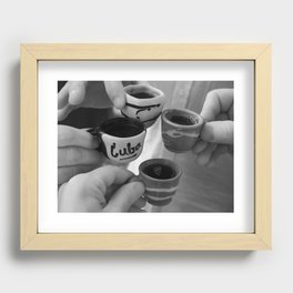 Cuban Coffee with Friends Recessed Framed Print