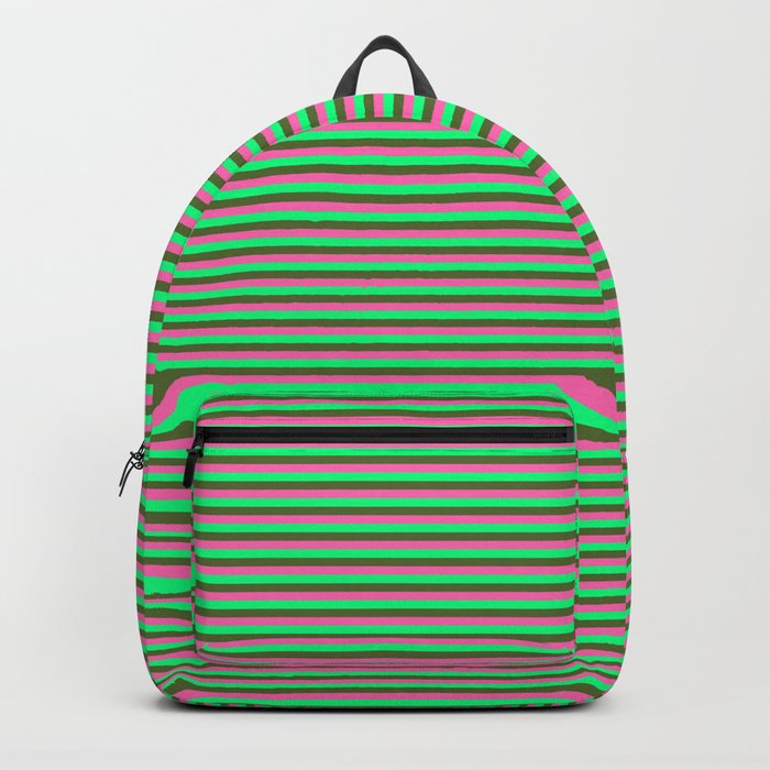 Olive green on sale pink backpack