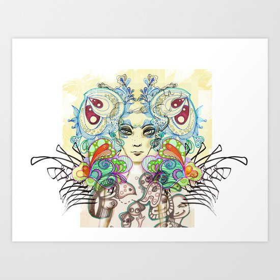 Angel Love Art Print