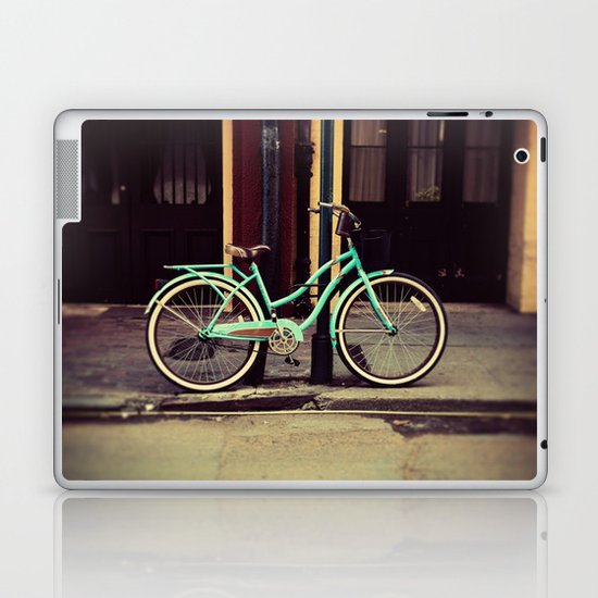 Turquoise Bike Laptop & iPad Skin