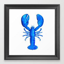 Blue Lobster Framed Art Print | Bluelobster, Cooking, Crustacean, Marine, Fishing, Blue, Lobster, Fisheries, Gourmet, Graphicdesign 