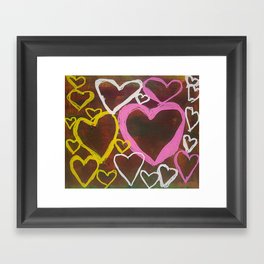 Love Hearts Framed Art Print