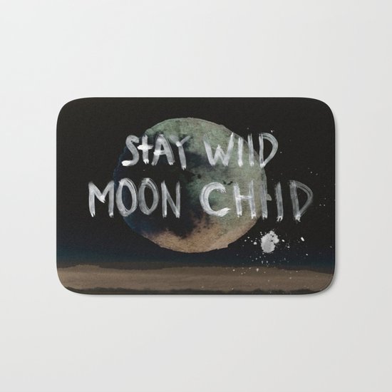Stay wild moon child (vintage) Bath Mat