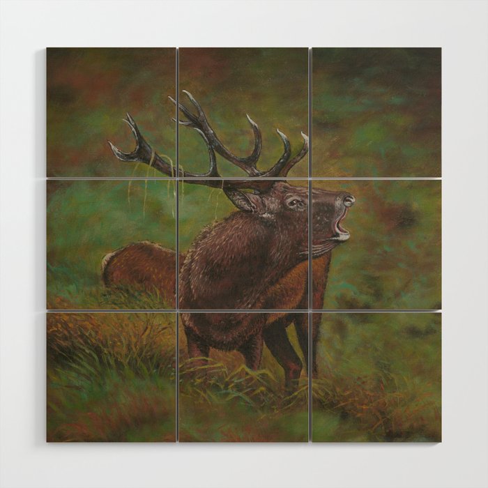 Deer in Forest Wood Wall Art