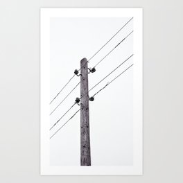 Old Utility pole Art Print