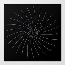 sun Symbol black Canvas Print