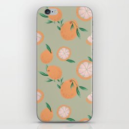 Retro oranges with background iPhone Skin