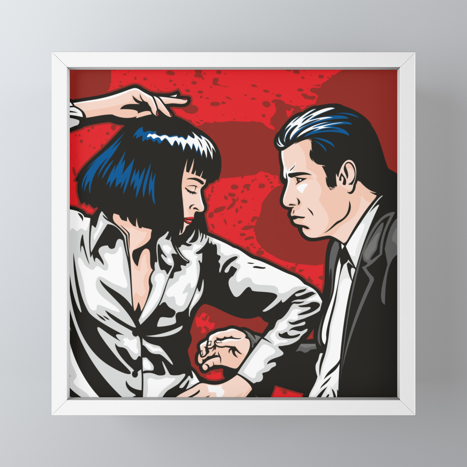 Pulp Fiction Twist Contest Framed Mini Art Print By Jamie Lee Art