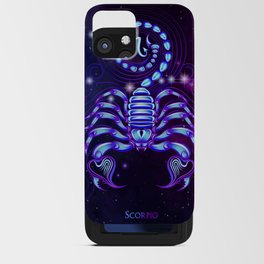 Zodiac neon signs — Scorpio iPhone Card Case