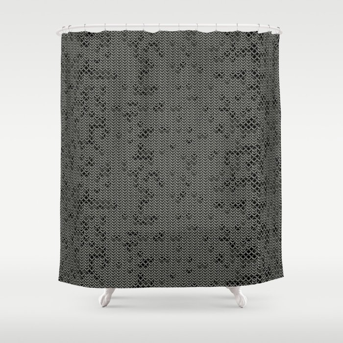 Chain Mail Texture Shower Curtain By Textures Society6