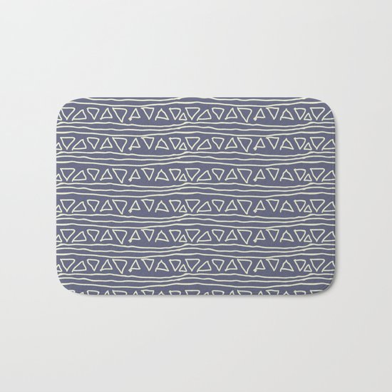 Blue Scribbles Pattern 03 Bath Mat