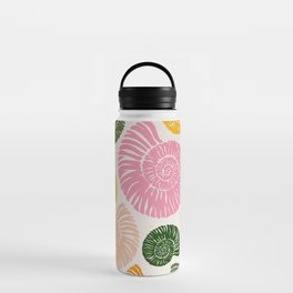 Shell Illustration, Pastel Print Water Bottle