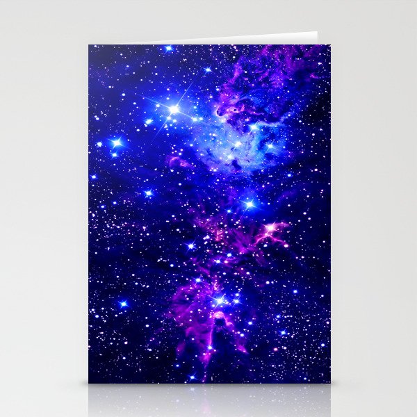Fox Fur Nebula Galaxy blue purple Stationery Cards