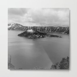Mountain Lake View B&W Metal Print | Rocky Deer Valley Q0, Trail Hike Hiking, Winter Solstice Ski, Photography Photo, Decor Vail Copper, Colorado Trees Mount, In The Of Set Clouds, Lake 14Er Fourteener, Black And White B W, Heavenly Crater Top 