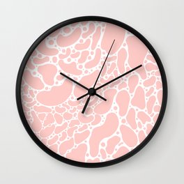 Pink Blobs Wall Clock