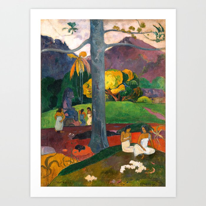 Paul Gauguin - Mata Mua - In olden Times - Érase una vez Art Print
