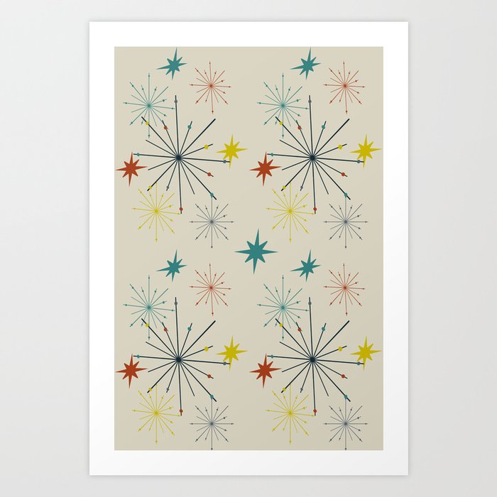 Midcentury Modern Starburst Art Print