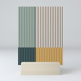 Color Block Line Abstract VIII Mini Art Print